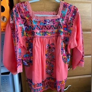 Womens embroidered top from Mexico
